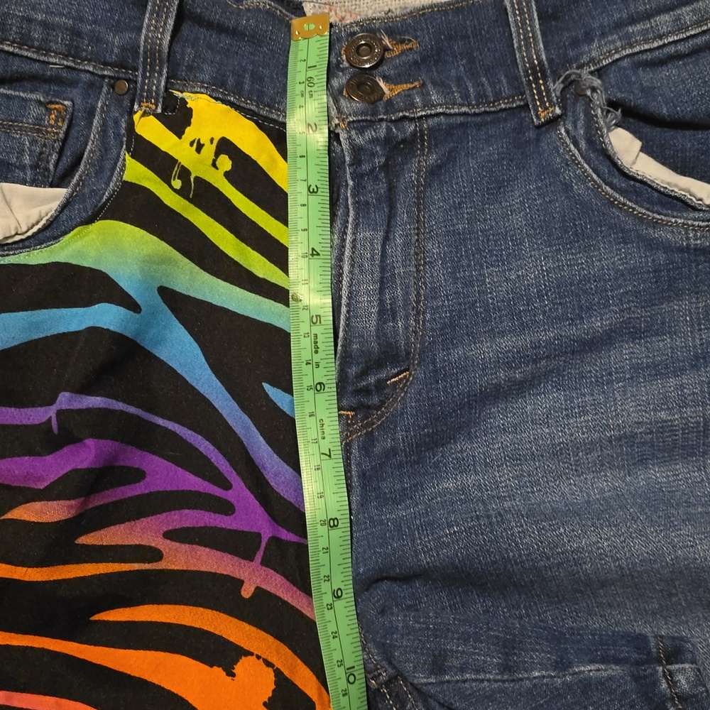 Levi's Blue and Multicolor Women's Denim Shorts - Picture 4 of 5